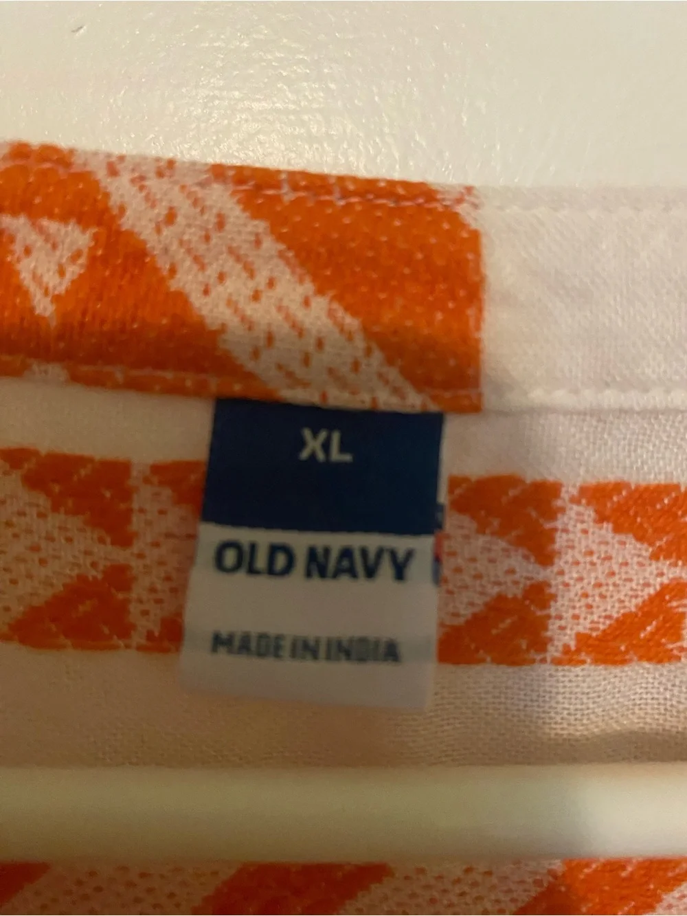 Old Navy Colorful Orange & Fuchsia Geometric Tunic SZ XL - Picture 4 of 6